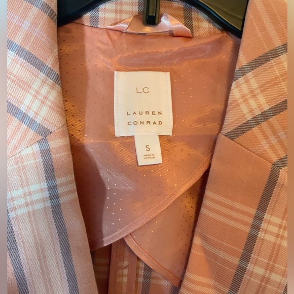 LC Lauren Conrad Pink Plaid Blazer - Picture 2 of 5